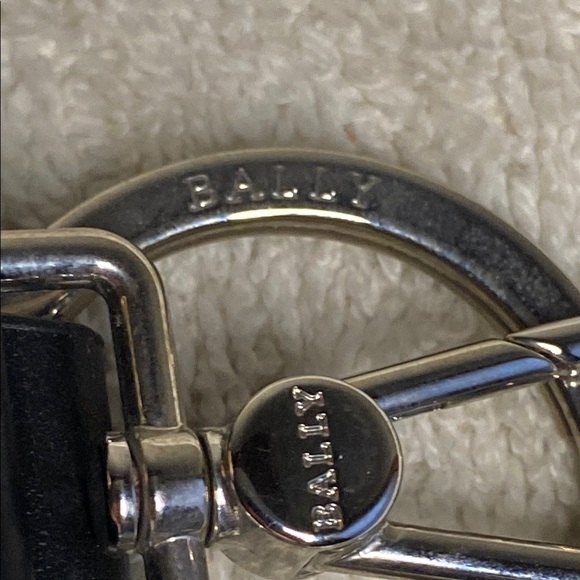 Bally Large Logo Fabric Keychain in White and Red (8in) - Picture 2 of 7